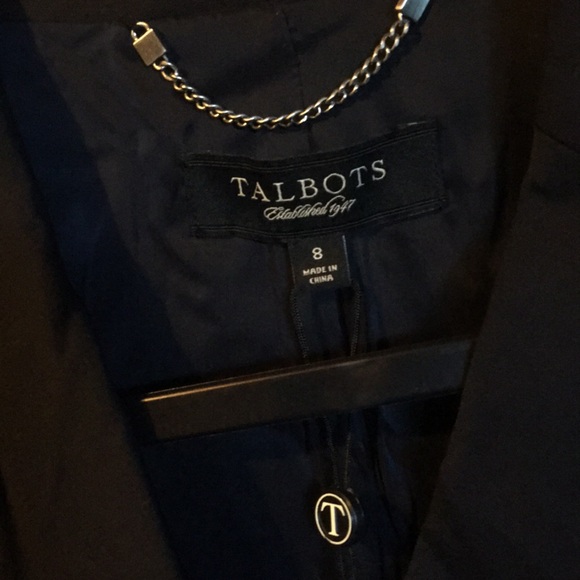 Talbots black 3 button blazer suit jacket - Picture 5 of 7